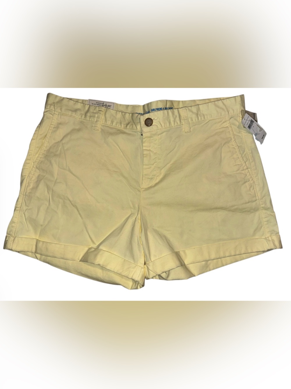 GAP Pale Yellow Girlfriend 4 inch Shorts